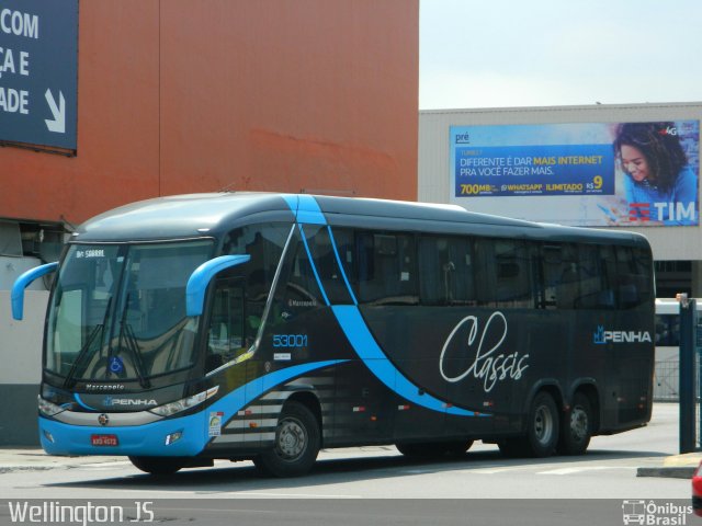 Empresa de Ônibus Nossa Senhora da Penha 53001 na cidade de Rio de Janeiro, Rio de Janeiro, Brasil, por Wellington de Jesus Santos. ID da foto: 4779178.