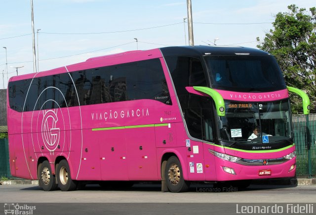 Viação Garcia 7947 na cidade de São Paulo, São Paulo, Brasil, por Leonardo Fidelli. ID da foto: 4780019.