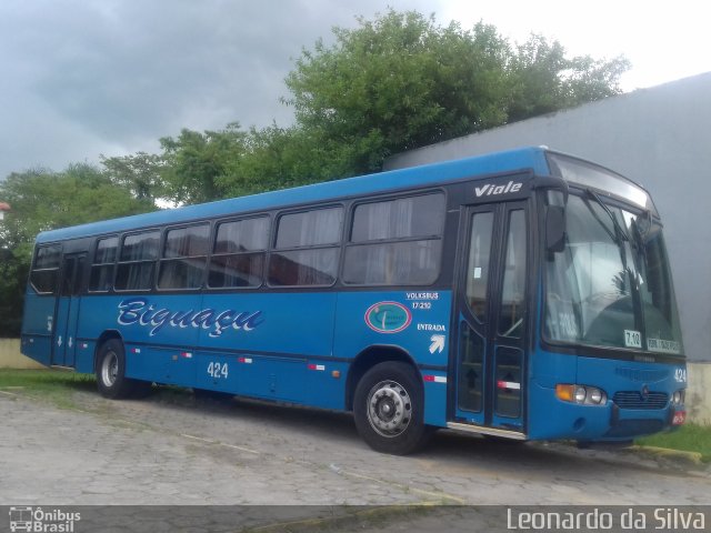 Biguaçu Transportes Coletivos Administração e Participação 424 na cidade de Governador Celso Ramos, Santa Catarina, Brasil, por Leonardo da Silva. ID da foto: 4780345.