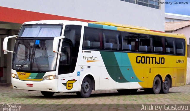 Empresa Gontijo de Transportes 12160 na cidade de Lavras, Minas Gerais, Brasil, por Andrey Gustavo. ID da foto: 4782708.