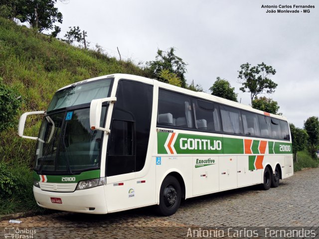 Empresa Gontijo de Transportes 20100 na cidade de João Monlevade, Minas Gerais, Brasil, por Antonio Carlos Fernandes. ID da foto: 4782008.