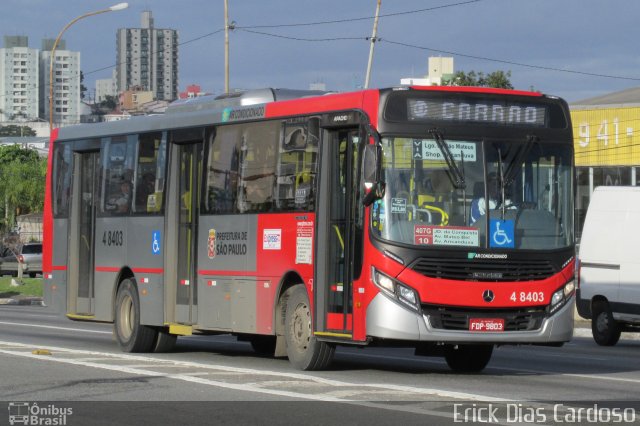 Express Transportes Urbanos Ltda 4 8403 na cidade de São Paulo, São Paulo, Brasil, por Erick Dias. Número da foto: #4784192.