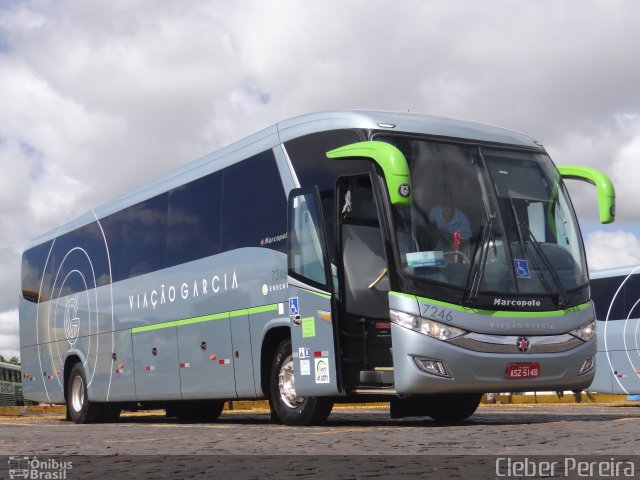 Viação Garcia 7246 na cidade de Londrina, Paraná, Brasil, por Cleber Luiz Pereira. ID da foto: 4784448.