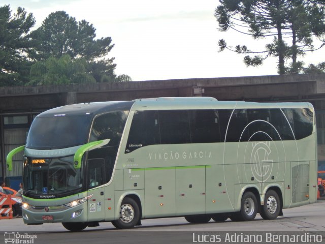 Viação Garcia 7987 na cidade de Curitiba, Paraná, Brasil, por Lucas Adriano Bernardino. ID da foto: 4781544.