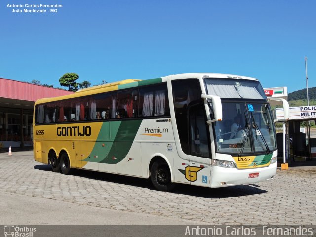 Empresa Gontijo de Transportes 12655 na cidade de João Monlevade, Minas Gerais, Brasil, por Antonio Carlos Fernandes. Número da foto: #4785484.
