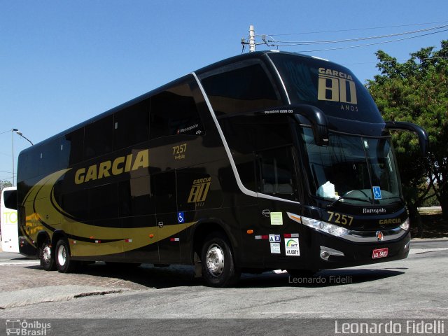 Viação Garcia 7257 na cidade de São Paulo, São Paulo, Brasil, por Leonardo Fidelli. Número da foto: #4785785.