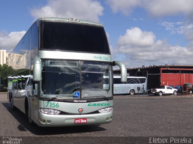 Viação Garcia 7156 na cidade de Londrina, Paraná, Brasil, por Cleber Luiz Pereira. ID da foto: 4786822.