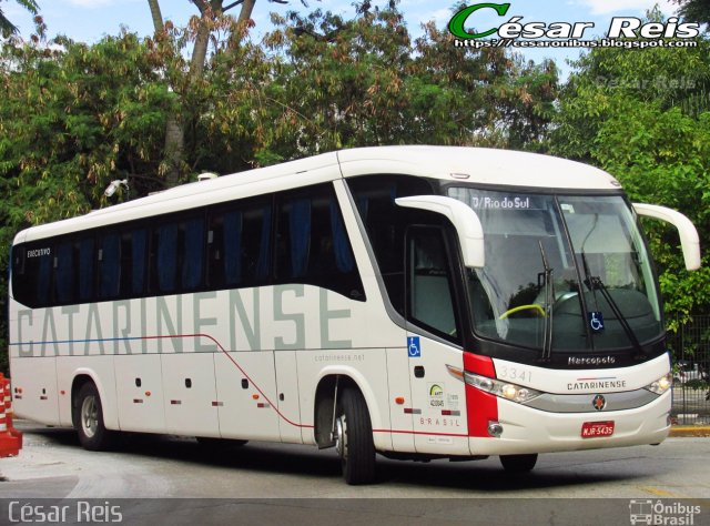 Auto Viação Catarinense 3341 na cidade de São Paulo, São Paulo, Brasil, por César Ônibus. ID da foto: 4789930.