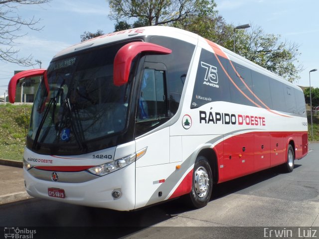 Rápido D´Oeste 14240 na cidade de Ribeirão Preto, São Paulo, Brasil, por Erwin  Luiz. Número da foto: #4787330.