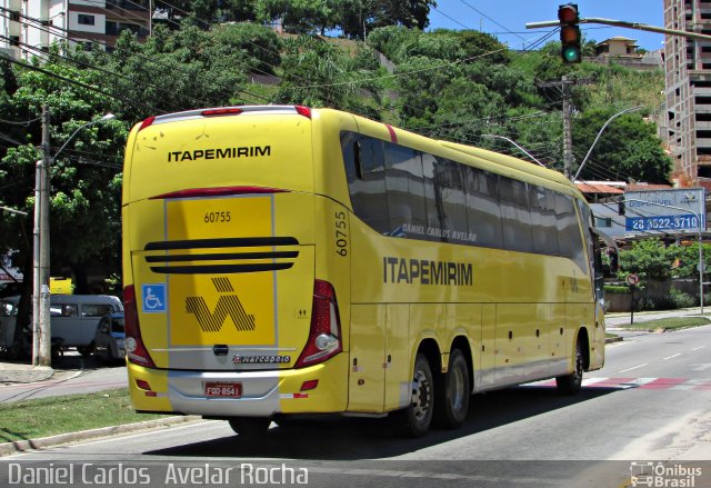 Viação Itapemirim 60755 na cidade de Cachoeiro de Itapemirim, Espírito Santo, Brasil, por Daniel Carlos  Avelar Rocha. ID da foto: 4791737.