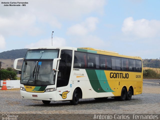 Empresa Gontijo de Transportes 12035 na cidade de João Monlevade, Minas Gerais, Brasil, por Antonio Carlos Fernandes. ID da foto: 4791713.