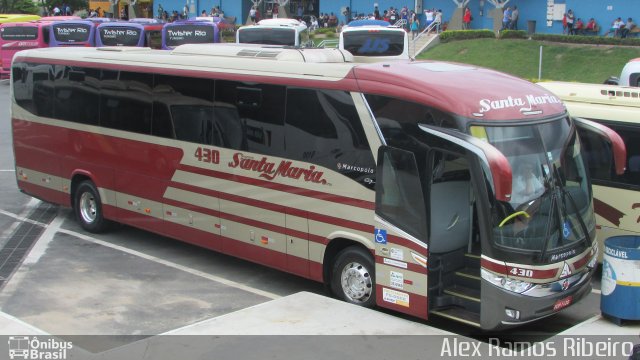 Santa Maria Fretamento e Turismo 430 na cidade de Aparecida, São Paulo, Brasil, por Alex Ramos Ribeiro. ID da foto: 4795300.