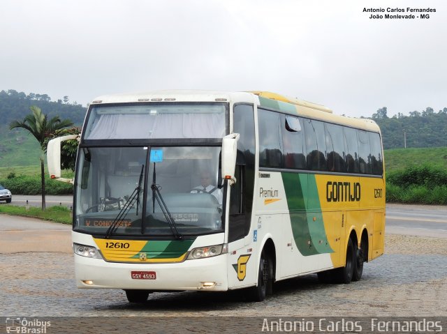 Empresa Gontijo de Transportes 12610 na cidade de João Monlevade, Minas Gerais, Brasil, por Antonio Carlos Fernandes. ID da foto: 4793904.