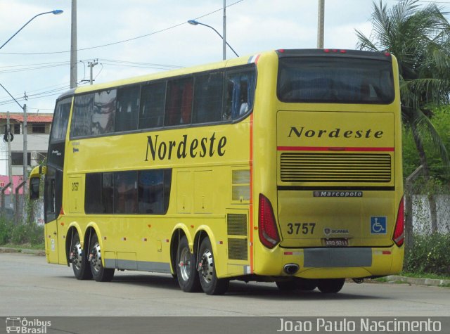 Viação Nordeste 3757 na cidade de Natal, Rio Grande do Norte, Brasil, por Joao Paulo Nascimento Silva. ID da foto: 4795126.