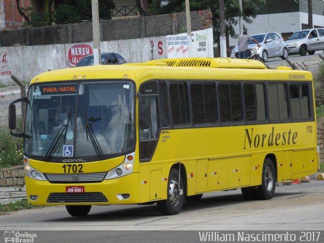 Viação Nordeste 1702 na cidade de Natal, Rio Grande do Norte, Brasil, por William Nascimento. Número da foto: #4796790.