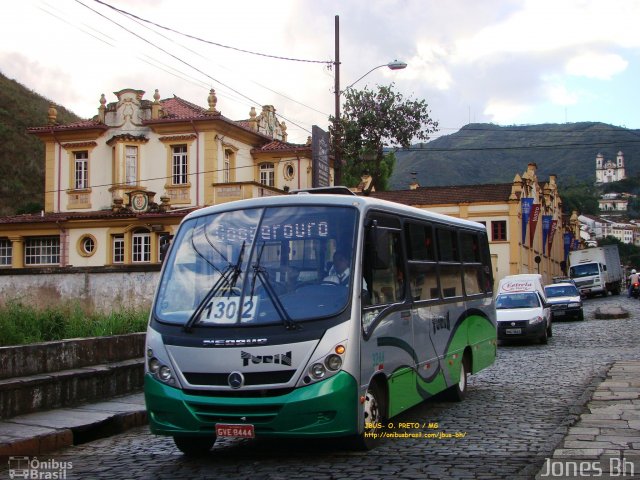 Turin Transportes 3244 na cidade de Ouro Preto, Minas Gerais, Brasil, por Jones Bh. ID da foto: 4796352.