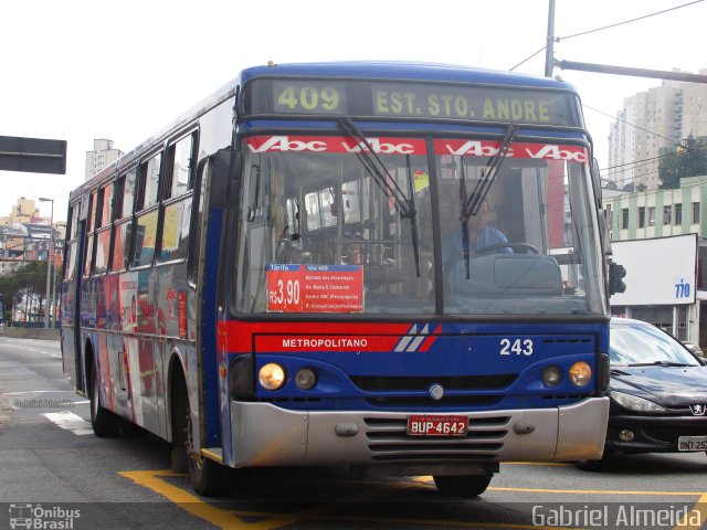 Auto Viação ABC 243 na cidade de São Bernardo do Campo, São Paulo, Brasil, por Gabriel Almeida. ID da foto: 4797267.