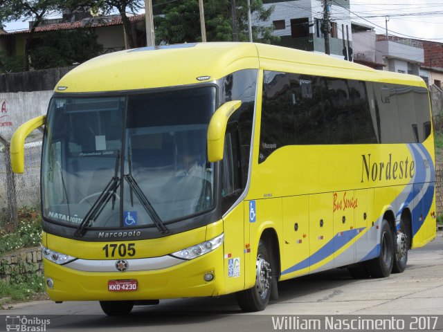 Viação Nordeste 1705 na cidade de Natal, Rio Grande do Norte, Brasil, por William Nascimento. Número da foto: #4796784.