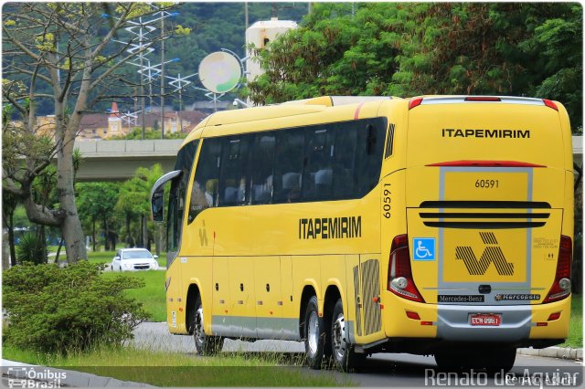 Viação Itapemirim 60591 na cidade de Florianópolis, Santa Catarina, Brasil, por Renato de Aguiar. ID da foto: 4800440.