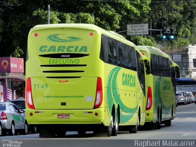 Viação Garcia 7149 na cidade de Santos, São Paulo, Brasil, por Raphael Malacarne. ID da foto: 4799461.