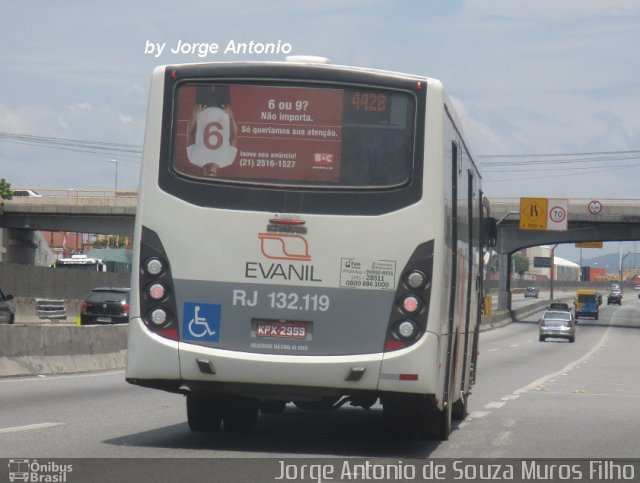 Evanil Transportes e Turismo RJ 132.119 na cidade de Nova Iguaçu, Rio de Janeiro, Brasil, por Jorge Antonio de Souza Muros Filho. Número da foto: #4799654.