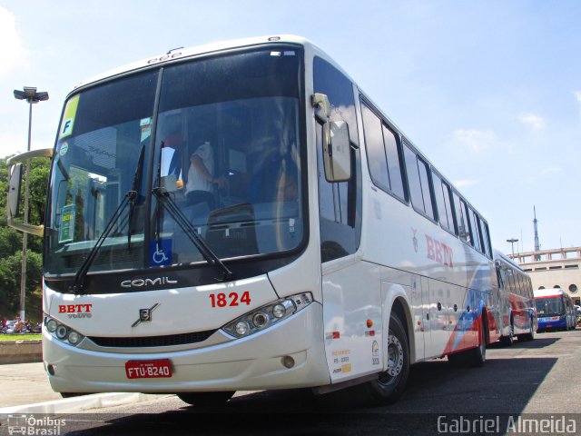 BBTT - Benfica Barueri Transporte e Turismo 1824 na cidade de São Paulo, São Paulo, Brasil, por Gabriel Almeida. ID da foto: 4799429.