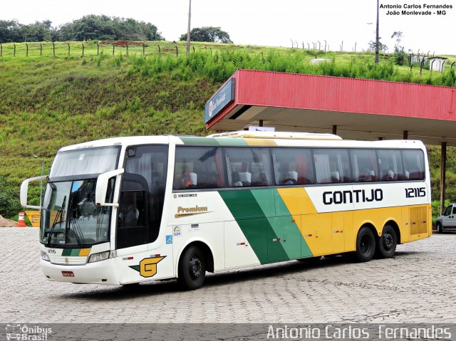 Empresa Gontijo de Transportes 12115 na cidade de João Monlevade, Minas Gerais, Brasil, por Antonio Carlos Fernandes. Número da foto: #4730772.