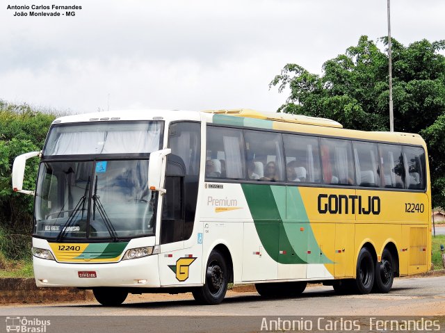 Empresa Gontijo de Transportes 12240 na cidade de João Monlevade, Minas Gerais, Brasil, por Antonio Carlos Fernandes. Número da foto: #4731096.
