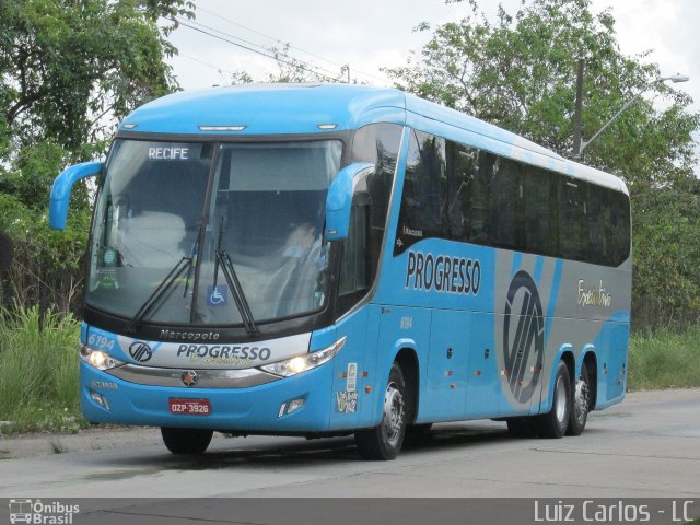 Auto Viação Progresso 6194 na cidade de Recife, Pernambuco, Brasil, por Luiz Carlos de Santana. ID da foto: 4731850.