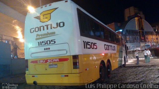 Empresa Gontijo de Transportes 11505 na cidade de Belo Horizonte, Minas Gerais, Brasil, por Luis Philippe Cardoso Coelho. ID da foto: 4732379.