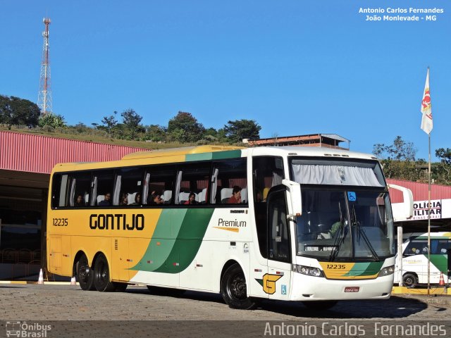 Empresa Gontijo de Transportes 12235 na cidade de João Monlevade, Minas Gerais, Brasil, por Antonio Carlos Fernandes. ID da foto: 4802149.