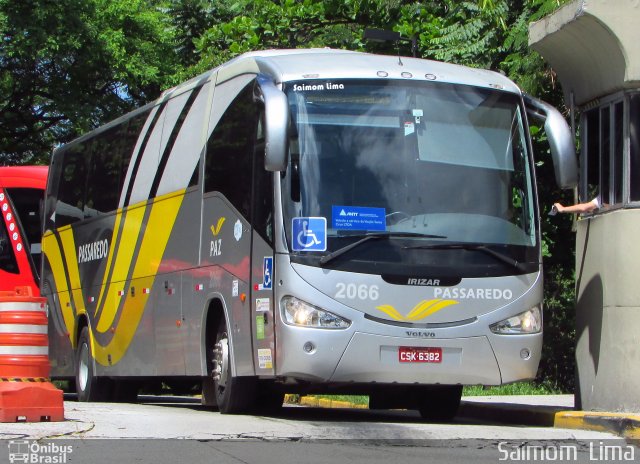 Passaredo Transporte e Turismo 2066 na cidade de São Paulo, São Paulo, Brasil, por Saimom  Lima. ID da foto: 4802231.