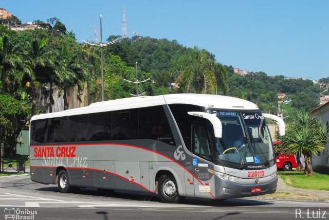 Viação Santa Cruz 220110 na cidade de Santos, São Paulo, Brasil, por Ricardo Luiz. ID da foto: 4802285.