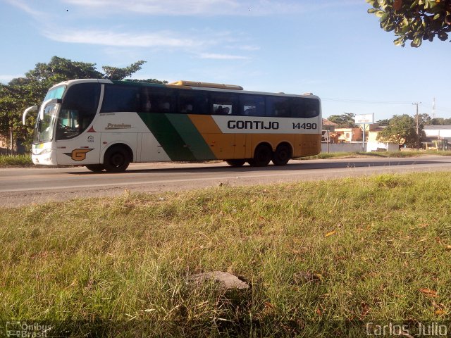 Empresa Gontijo de Transportes 14490 na cidade de Casimiro de Abreu, Rio de Janeiro, Brasil, por Carlos Julio. Número da foto: #4804020.