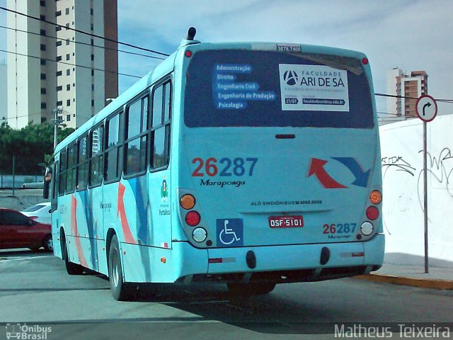 Maraponga Transportes 26287 na cidade de Fortaleza, Ceará, Brasil, por Matheus Lima Teixeira. Número da foto: #4803623.
