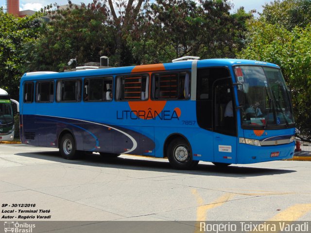 Litorânea Transportes Coletivos 7857 na cidade de São Paulo, São Paulo, Brasil, por Rogério Teixeira Varadi. Número da foto: #4733491.