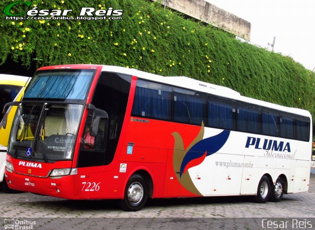 Pluma Conforto e Turismo 7226 na cidade de Belo Horizonte, Minas Gerais, Brasil, por César Ônibus. Número da foto: #4737587.