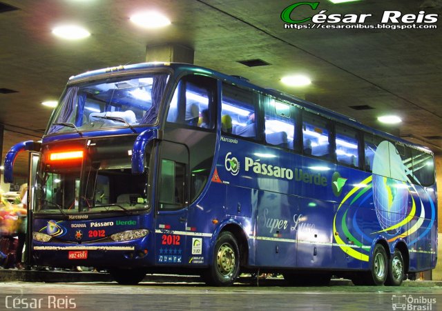 Pássaro Verde 2012 na cidade de Belo Horizonte, Minas Gerais, Brasil, por César Ônibus. Número da foto: #4737549.