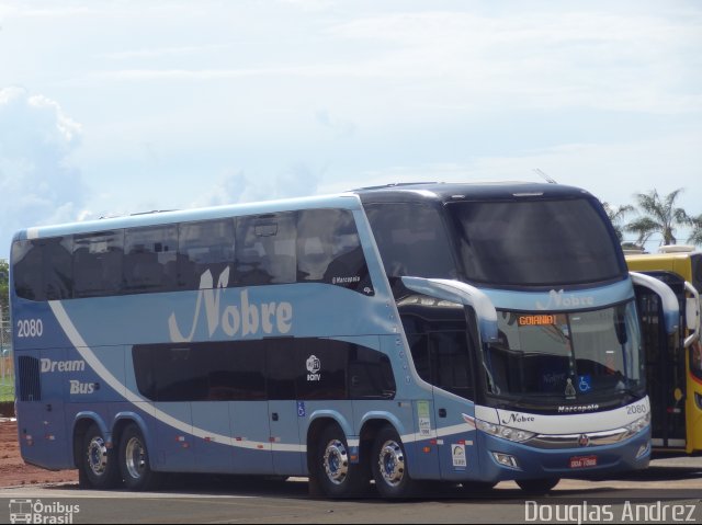 Nobre Transporte Turismo 2080 na cidade de Goiânia, Goiás, Brasil, por Douglas Andrez. ID da foto: 4736013.