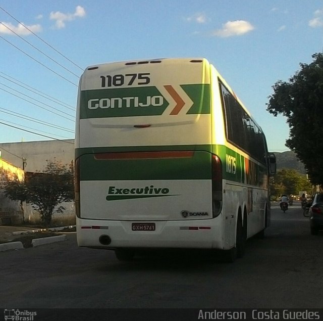 Empresa Gontijo de Transportes 11875 na cidade de Janaúba, Minas Gerais, Brasil, por Anderson  Costa Guedes. Número da foto: #4737095.