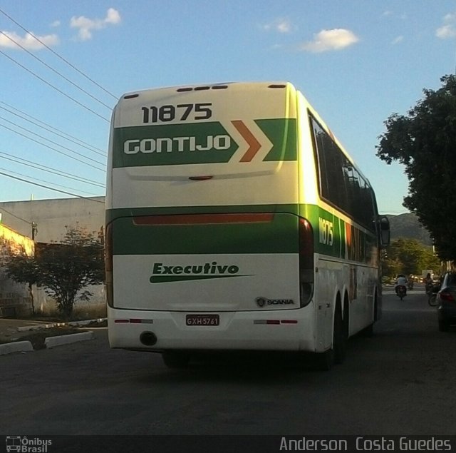 Empresa Gontijo de Transportes 11875 na cidade de Janaúba, Minas Gerais, Brasil, por Anderson  Costa Guedes. ID da foto: 4737095.