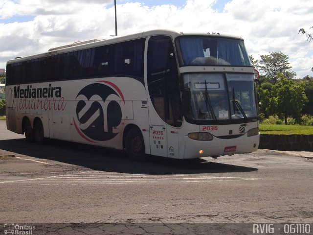 Viação Nossa Senhora de Medianeira 2036 na cidade de Pato Branco, Paraná, Brasil, por Rodrigo Augusto  Vignaga. ID da foto: 4738417.