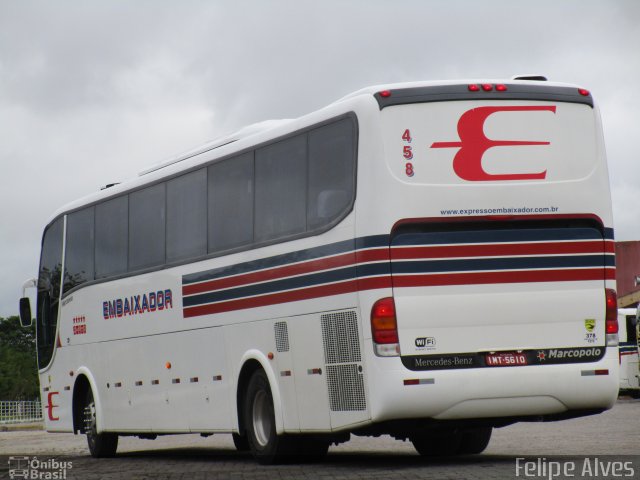 Expresso Embaixador 458 na cidade de Pelotas, Rio Grande do Sul, Brasil, por Felipe Alves. ID da foto: 4738975.