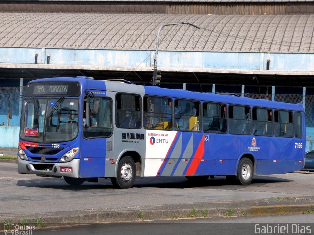 BR Mobilidade Baixada Santista 7156 na cidade de Santos, São Paulo, Brasil, por Gabriel Dias. ID da foto: 4740116.