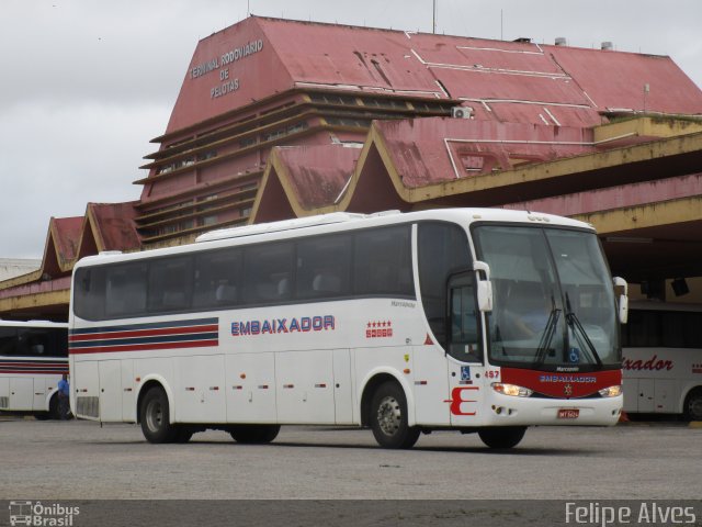 Expresso Embaixador 457 na cidade de Pelotas, Rio Grande do Sul, Brasil, por Felipe Alves. ID da foto: 4738974.