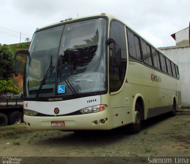 Kaissara - Viação Caiçara 15914 na cidade de Iúna, Espírito Santo, Brasil, por Saimom  Lima. ID da foto: 4744486.