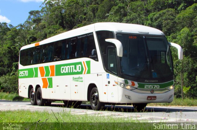 Empresa Gontijo de Transportes 21570 na cidade de Brejetuba, Espírito Santo, Brasil, por Saimom  Lima. ID da foto: 4744484.