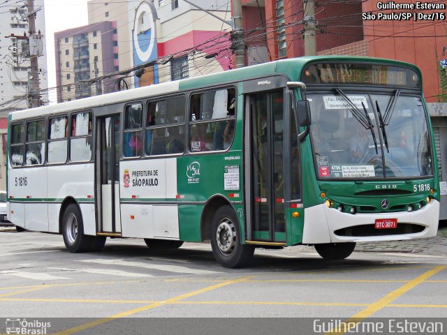 Via Sul Transportes Urbanos 5 1816 na cidade de São Paulo, São Paulo, Brasil, por Guilherme Estevan. ID da foto: 4743439.