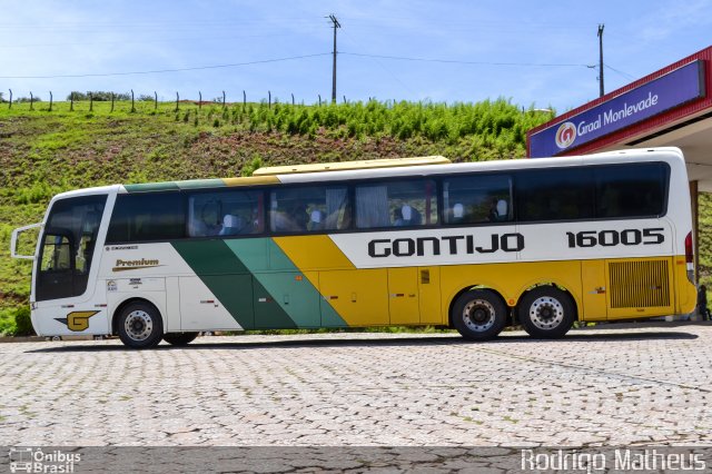 Empresa Gontijo de Transportes 16005 na cidade de João Monlevade, Minas Gerais, Brasil, por Rodrigo Matheus. Número da foto: #4747031.