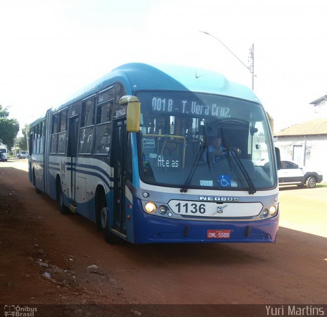 Metrobus 1136 na cidade de Goiânia, Goiás, Brasil, por Yuri Martins. Número da foto: #4745564.